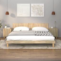 Berkfield Home Bedside Cabinets 2 pcs Sonoma Oak Engineered Wood in Brown - thumbnail 1