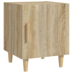 Berkfield Home Bedside Cabinets 2 pcs Sonoma Oak Engineered Wood in Brown - thumbnail 3