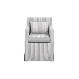 Wyld Haus Isabella Grey & White Stripe Upholstered Armchair - thumbnail 3