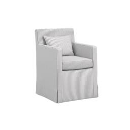 Wyld Haus Isabella Grey & White Stripe Upholstered Armchair - thumbnail 2