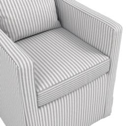 Wyld Haus Isabella Grey & White Stripe Upholstered Armchair - thumbnail 5