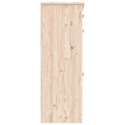 Berkfield Home Shoe Cabinet ALTA 77x35x96 cm Solid Wood Pine in Brown - Size: 77 x 35 x 96 cm - thumbnail 5