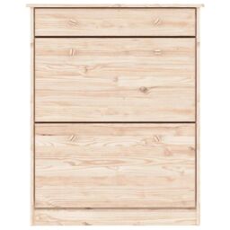 Berkfield Home Shoe Cabinet ALTA 77x35x96 cm Solid Wood Pine in Brown - Size: 77 x 35 x 96 cm - thumbnail 4
