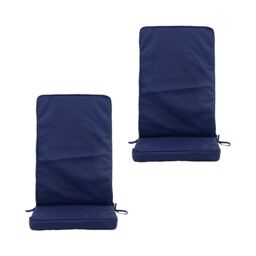 icon Outdoor High Back Seat Cushion Set of 2 in Navy - thumbnail 1