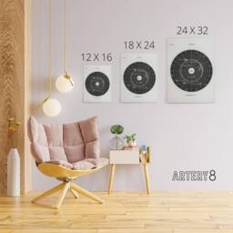 "Artery8 Solar System Zodiac Hiram Butler Vintage Canvas Wall Art in White - Size: W18"" x H24""" - thumbnail 4