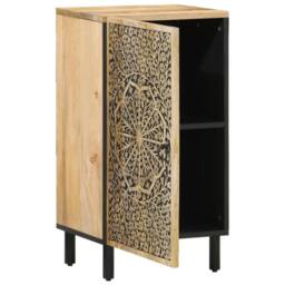 Berkfield Home Side Cabinet 40x33x75 cm Solid Wood Mango in Brown - Size: 40 x 33 x 75 cm - thumbnail 2