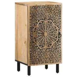 Berkfield Home Side Cabinet 40x33x75 cm Solid Wood Mango in Brown - Size: 40 x 33 x 75 cm - thumbnail 1
