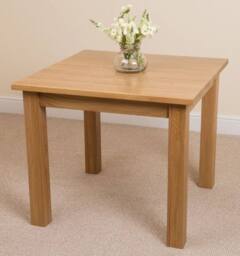 Thats Furniture Oslo 90 x 90 cm Oak Small Dining Table & 4 Princeton Oak Chairs in Brown - thumbnail 3
