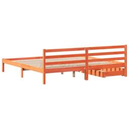 Berkfield Home Bed Frame without Mattress Wax Brown 200x200 cm Solid Wood Pine - thumbnail 6