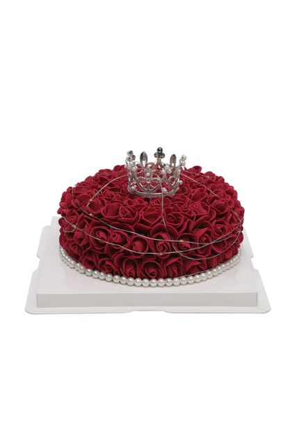 Living and Home Rose Cake Unique Gifts For Women Mom in Dark Red - image 1