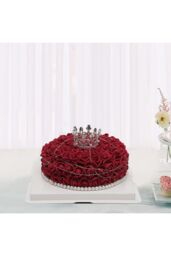 Living and Home Rose Cake Unique Gifts For Women Mom in Dark Red - thumbnail 6