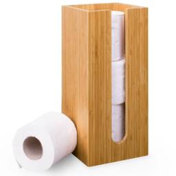 EONLION Toilet Roll Paper Holder Stand in Brown