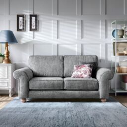 Abakus Direct Ingrid 2 Seater Sofa in Steel Grey in Dark Grey - thumbnail 1