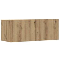 Berkfield Home Classic 3 Piece TV Cabinet Set Wall-mounted Artisan Oak Engineere in Brown - thumbnail 4