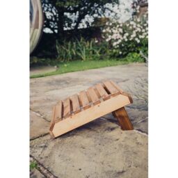 Churnet Valley Garden Furniture Ltd Valley Footstool - Timber - Garden Furniture - Fully Assembled in Brown - thumbnail 3