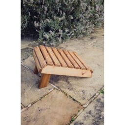 Churnet Valley Garden Furniture Ltd Valley Footstool - Timber - Garden Furniture - Fully Assembled in Brown - thumbnail 4