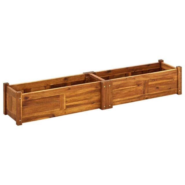 Berkfield Home Garden Raised Bed Acacia Wood 150x30x25 cm in Brown - Size: 150 x 30 x 25 cm - image 1