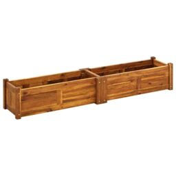 Berkfield Home Garden Raised Bed Acacia Wood 150x30x25 cm in Brown - Size: 150 x 30 x 25 cm - thumbnail 1