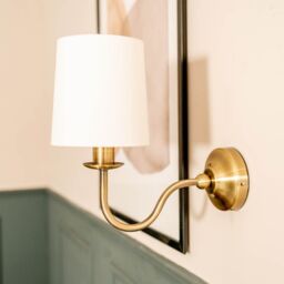 ValueLights Memphis Antique Gold Traditional Wall Light in Brown - thumbnail 3