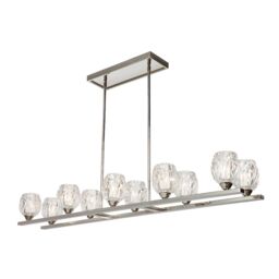 Loops 10 Bulb Chandelier LIght Highly Polished Nickel LED G9 3.5W in Metallics - thumbnail 1