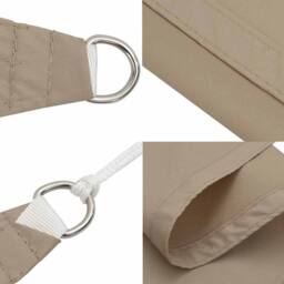 Berkfield Home Sunshade Sail Oxford Fabric Triangular 3.5x3.5x4.9 m Taupe - thumbnail 5