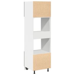 Berkfield Home Microwave Cabinet Black Oak 60x57x207 cm Engineered Wood - Size: 60 x 57 x 207 cm - thumbnail 8