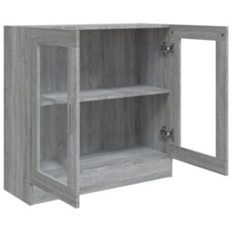 Berkfield Home Vitrine Cabinet Grey Sonoma 82.5x30.5x80 cm Engineered Wood - thumbnail 5