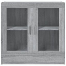 Berkfield Home Vitrine Cabinet Grey Sonoma 82.5x30.5x80 cm Engineered Wood - thumbnail 3