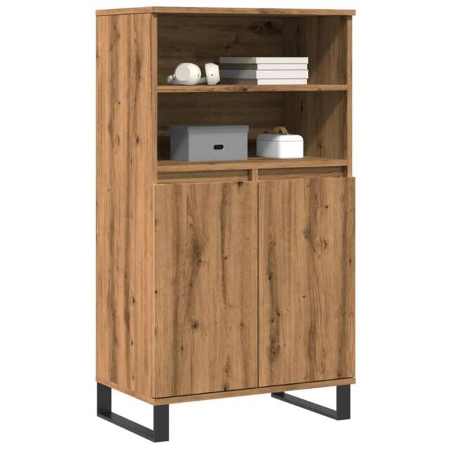 Berkfield Home Highboard Artisan Oak 60x36x110 cm Engineered Wood in Brown - Size: 60 x 36 x 110 cm - image 1