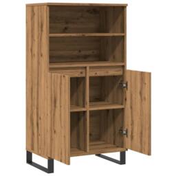 Berkfield Home Highboard Artisan Oak 60x36x110 cm Engineered Wood in Brown - Size: 60 x 36 x 110 cm - thumbnail 5