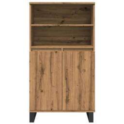 Berkfield Home Highboard Artisan Oak 60x36x110 cm Engineered Wood in Brown - Size: 60 x 36 x 110 cm - thumbnail 4