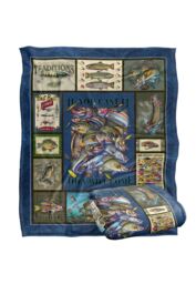 JQ Licensing Fishing Silky Touch Super Soft Throw Blanket 152 X 127 cm in White - thumbnail 2