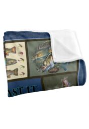 JQ Licensing Fishing Silky Touch Super Soft Throw Blanket 152 X 127 cm in White - thumbnail 3