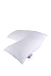 Homescapes Luxury Hotel Quality Super Microfibre V Shaped Pillow in White - thumbnail 2