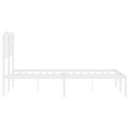 Berkfield Home Metal Bed Frame with Headboard White 150x200 cm King Size - thumbnail 7