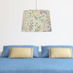 First Choice Lighting Voyage - Floral Print 28cm Pendant or Lamp Shade in Green - thumbnail 3