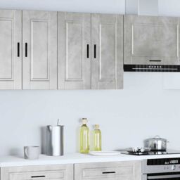 Berkfield Home Kitchen Wall Cabinet Porto Concrete Grey Engineered Wood - thumbnail 2