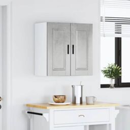 Berkfield Home Kitchen Wall Cabinet Porto Concrete Grey Engineered Wood - thumbnail 3