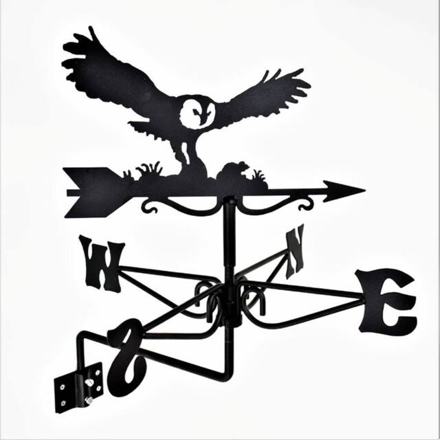 Buttercup Farm Mini Owl & Mouse Weathervane - Steel - L38 x W38 x H48 cm - Black - image 1