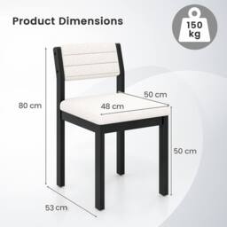 Gymax Imitation Lamb Fleece Home Chair with Upholstered Seat & Rubber in White - thumbnail 5