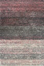 Kukoon Runner Rug Pink Stripe Distressed Shaggy Long Hallway Rugs - Size: 60 cm x 240 cm - thumbnail 2