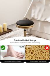 Living and Home Rotating Lift Barber Shop Rolling Stool Cosmetic Stool - thumbnail 3
