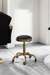 Living and Home Rotating Lift Barber Shop Rolling Stool Cosmetic Stool - thumbnail 2
