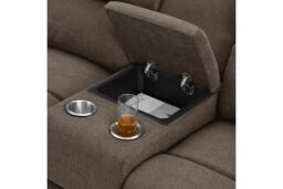 Home Detail Jacob 3 Seater Recliner Sofa With Chaise in Dark Brown - thumbnail 4