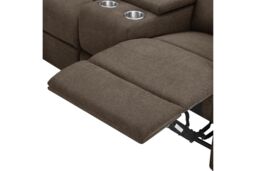 Home Detail Jacob 3 Seater Recliner Sofa With Chaise in Dark Brown - thumbnail 3