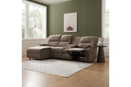 Home Detail Jacob 3 Seater Recliner Sofa With Chaise in Dark Brown - thumbnail 2