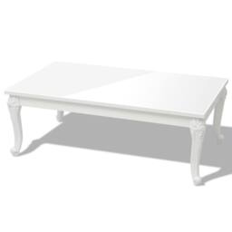 Berkfield Home Coffee Table 115x65x42 cm High Gloss White - Size: 115 x 65 x 42 cm - thumbnail 1