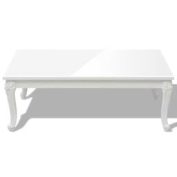 Berkfield Home Coffee Table 115x65x42 cm High Gloss White - Size: 115 x 65 x 42 cm - thumbnail 3