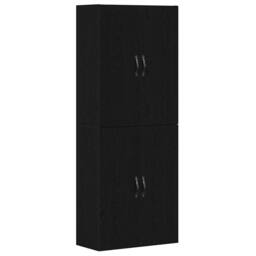 Berkfield Home Cabinets 2 pcs Black Oak 69, 5x34x180 cm Engineered Wood - Size: 5 x 34 x 180 cm - thumbnail 1
