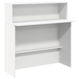 Berkfield Home Reception Desk White 200x50x103.5 cm Engineered Wood - thumbnail 8